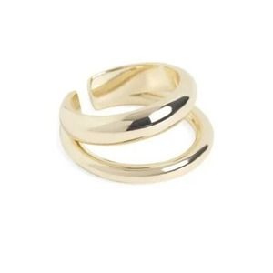 Loren Stewart x‎ Curateur Deux Open Band Ring Gold Plated Women's Size 7 New!
